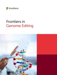 Frontiers in Genome Editing