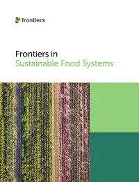 Frontiers in Sustainable Food Systems